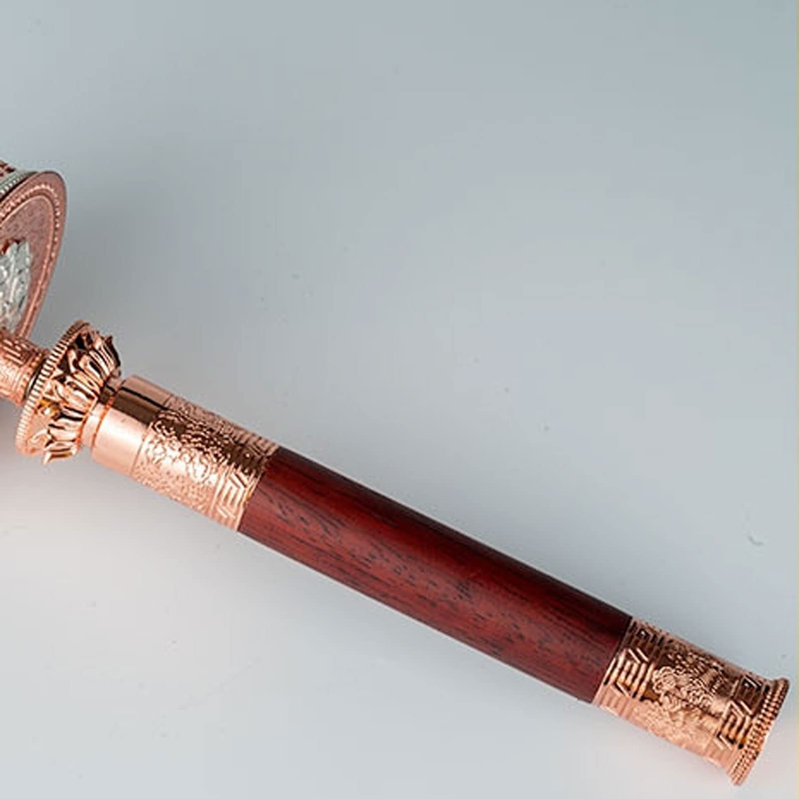 Rueda de oración, Rueda de Oración Tibetana Mano Sándalo Cobre Natural 29cm