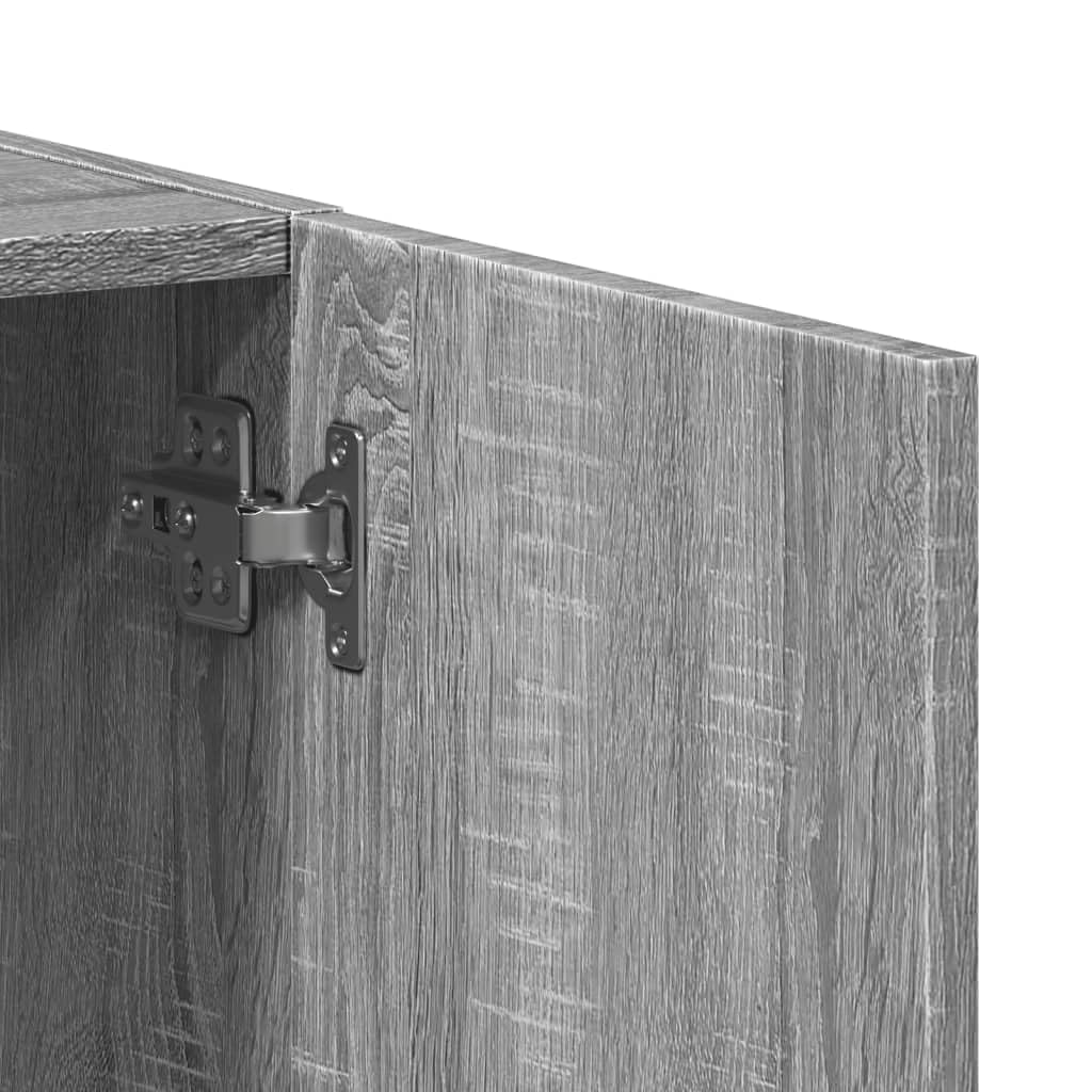 Brokky Schedario Grigio Sonoma 60x32x77,5 cm in Legno Multistrato,Cassettiera,Mobiletto da Ufficio con Serratura,Regolabile per Cartelle Sospese,Superficie Testurizzata,per Ufficio,Studio