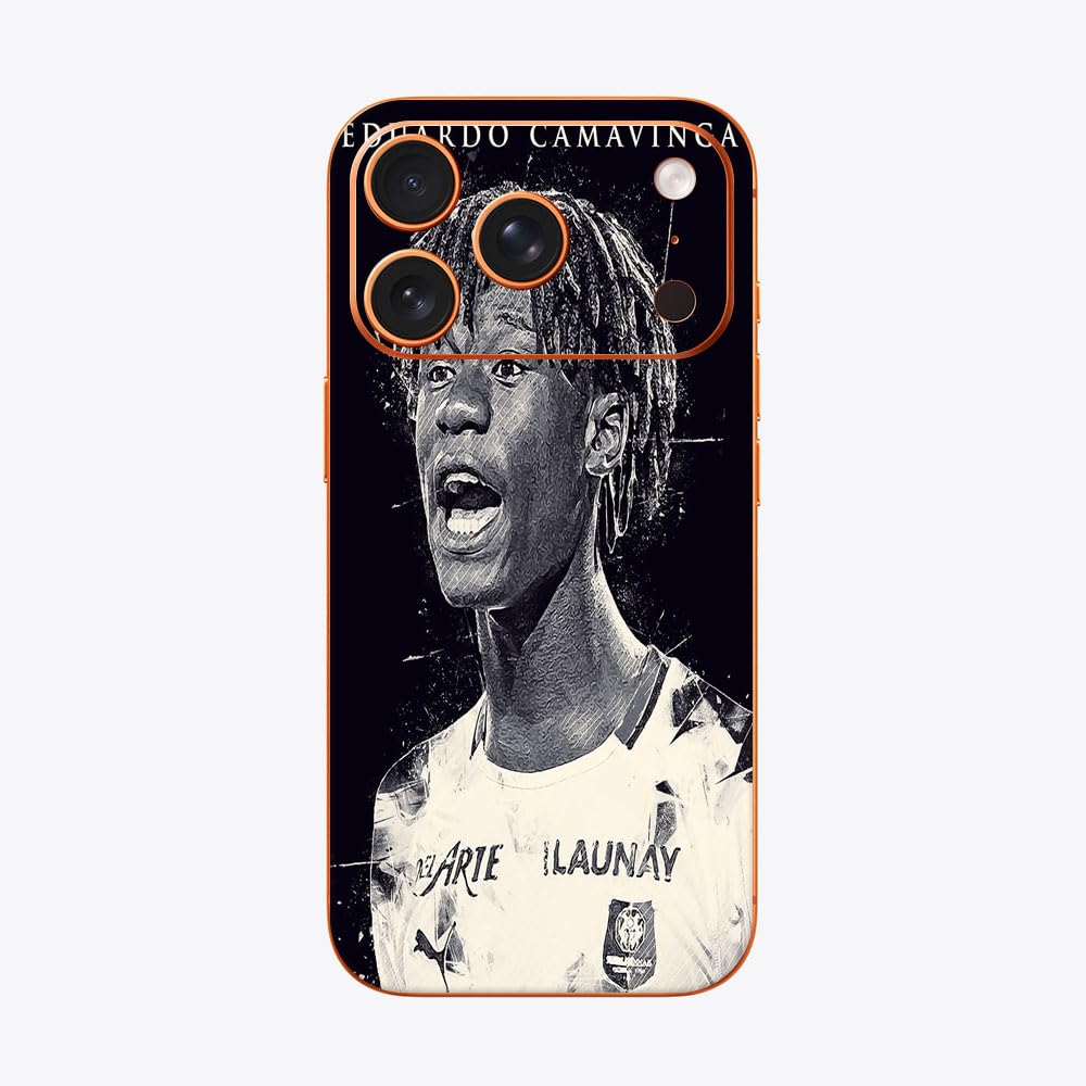 GADGETS WRAP Printed Vinyl Wrap Skin Sticker Decal for Apple iPhone 17 Pro - Eduardo Camavinga Multicolor