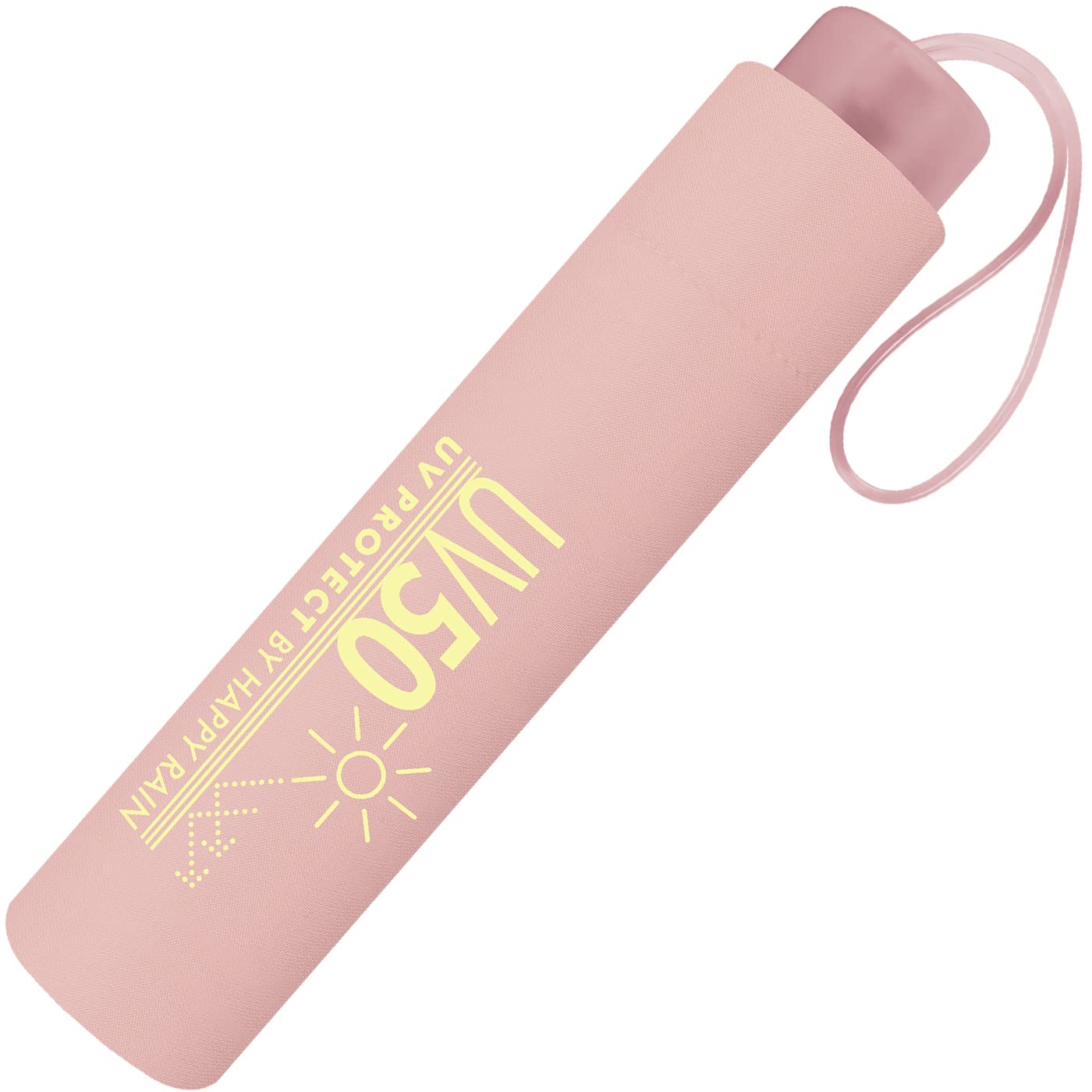 Happy Rain Paraguas de bolsillo UV50 UV Protect Super Mini, rosa, 95 cm