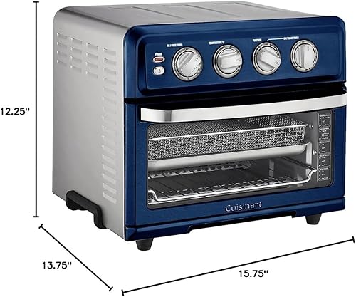 Miniatura 6 de Cuisinart TOA-70NV - Horno tostador con freidora de aire con parrilla, paquete azul marino con paquete de protección mejorada CPS de 1 año