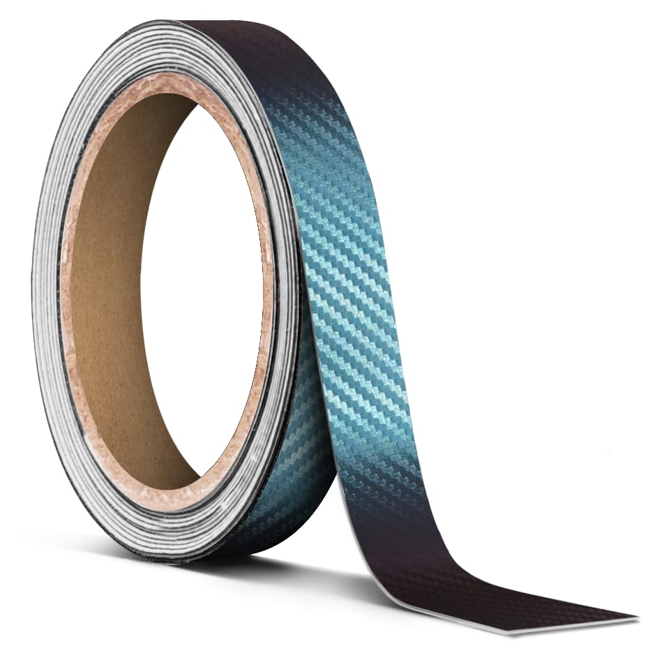 VViViD Chameleon Carbon Air-Release Adhesive Vinyl Pinstripe Tape Roll (½ Inch x 20ft)