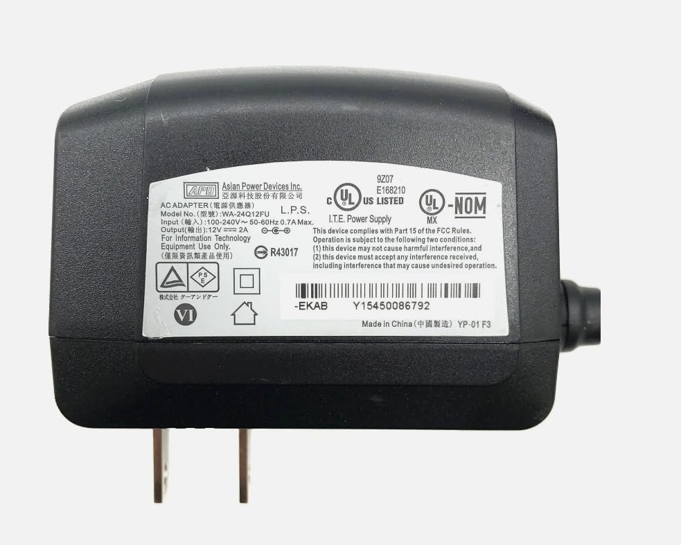 Amazon.com: 24W APD WA-24Q12FU AC Adapter 12V 2A Power Supply WA