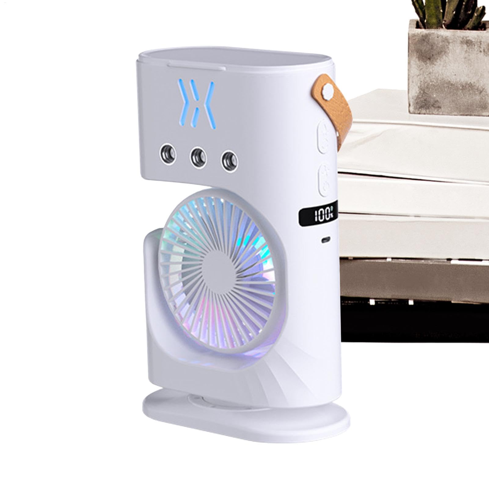Ventilateur de brume de pulvérisation contre l'air sec de bureau appareil 24x16cm