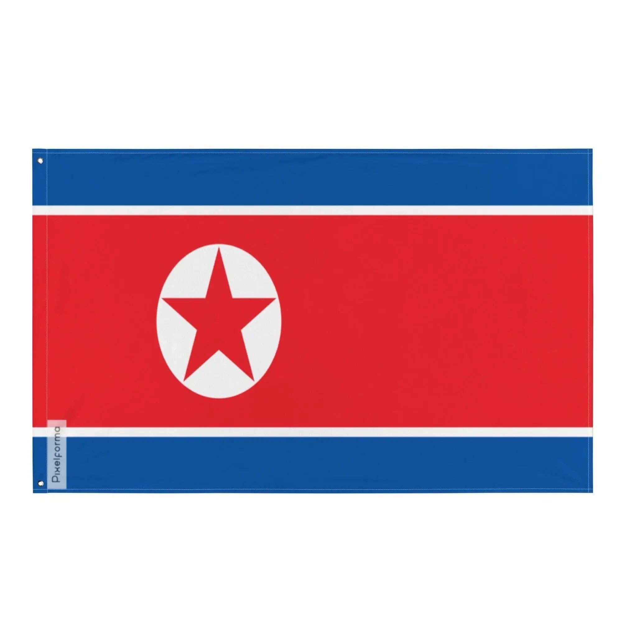 Drapeau Corée Nord Pixelforma aux finitions soignées et robustes