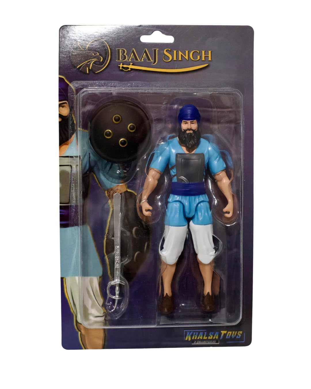 Sikh Action Figure Toy Baaj Singh L.Blue Khalsa Toys