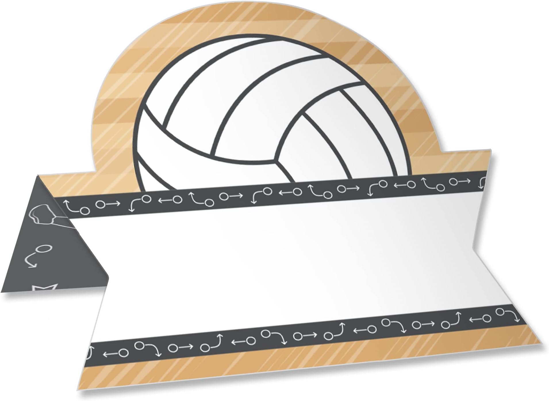 Big Dot of Happiness Bump, Set, Spike - Volleyball - Baby Shower or Birthday Party Tent Buffet Card - Table Setting Name Place Cards - Set of 24