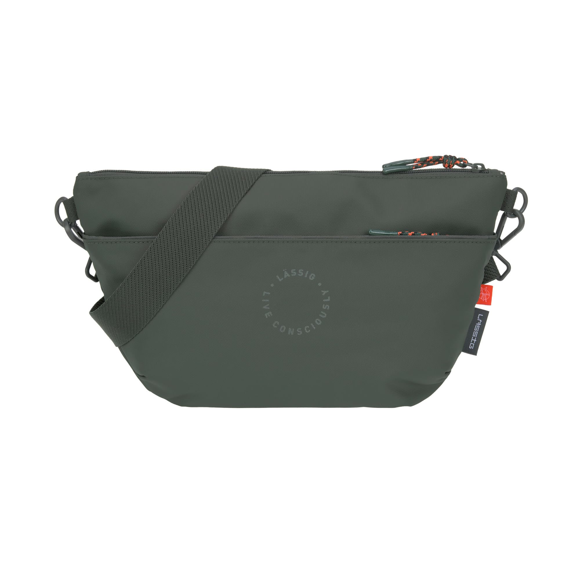 LÄSSIG Bolsa bandolera organizadora para cochecito de bebé bolsa para cochecito incl. fijación/Buggy Bum Bag dark olive