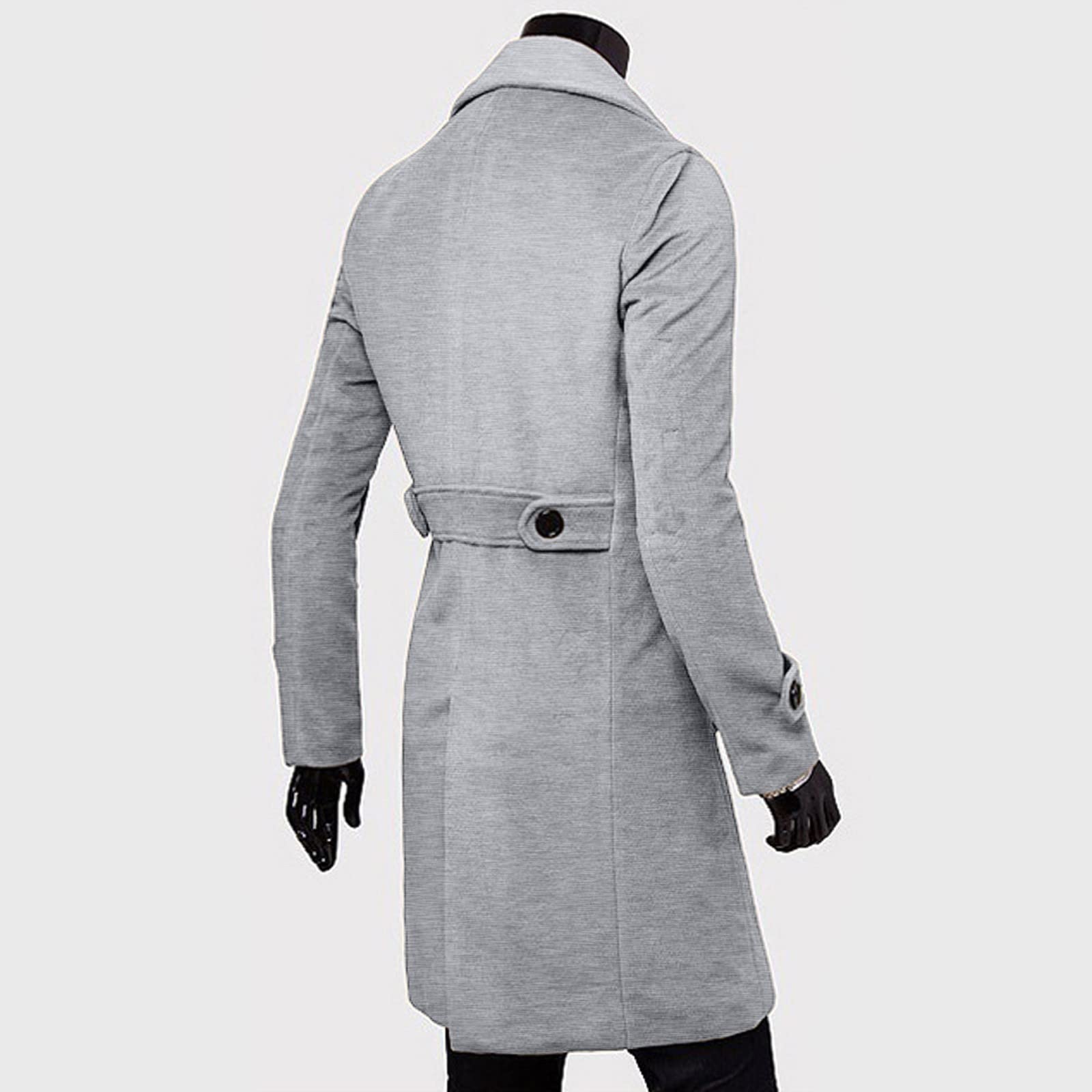 Generisch Winterjacke Herren Business Dufflecoat - Herren Winteranorak weichem Wollmix mit doppelreihigem Design für stilvolle Wärme Komfort bei kühlem Wetter