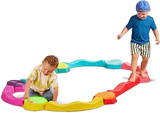 B. Toys – Balance Beam for Kids – Musical Games & Activities – 5 Sensory Stones, 8 Wavy Beams & 1 Musical Pod – Indoor & Outdoor Active Play – 3 Years + – Balance & Groove Set