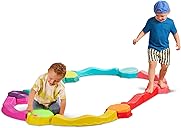 B. toys - Balance & Groove Set - Balance Beam for Kids - Musical Games & Activities - 5 Sensory Stones, 8 Wavy Beams & 1 Musical Pod - Indoor Active Play - 3 Years +