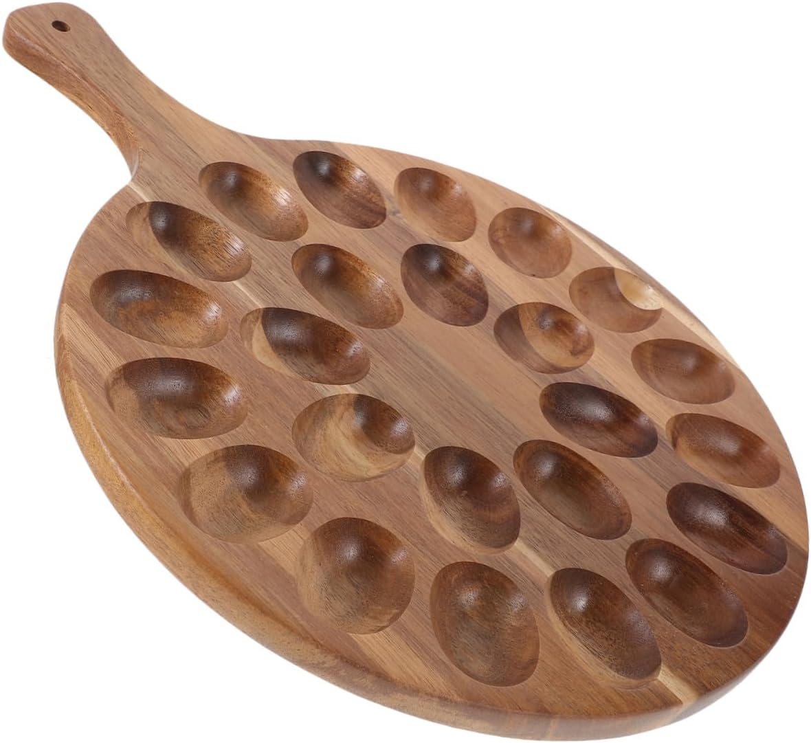 MAGICLULU Wooden Deviled Egg Tray Elegant Egg Storage Holder for Chicken Eggs Crafted From Wood Multi Functional Design for Easter and Festive Occasions