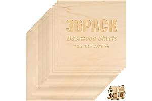 36 Pack Basswood Sheets DIY Laser Projects