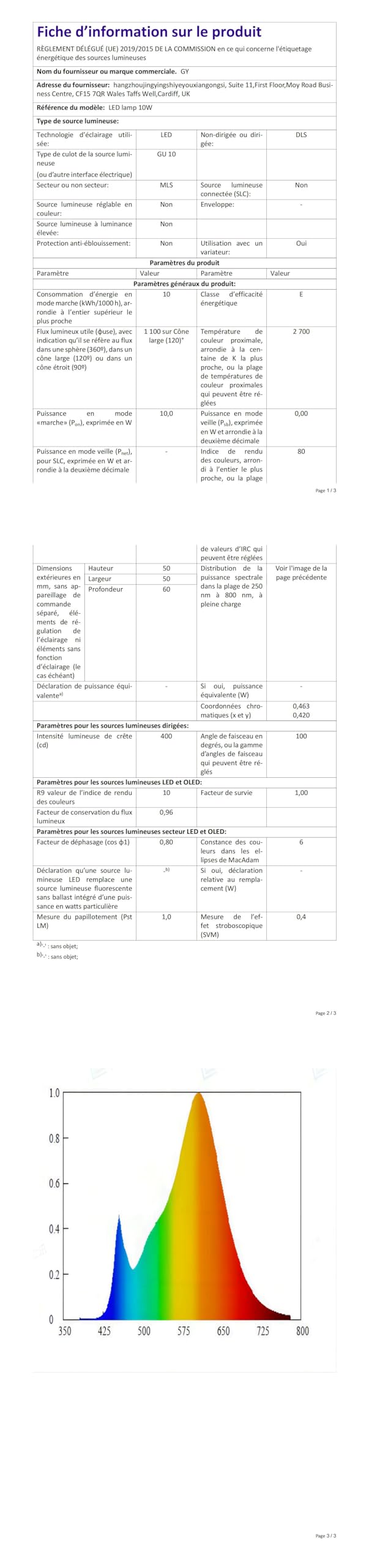 GY Lampadine LED GU10, 10W 930 lumen, non dimmerabili, equivalenti a lampadine a incandescenza da 100W, 2700 Kelvin bianco caldo, angolo del fascio 120°, lampadine a risparmio energetico, 12 pezzi