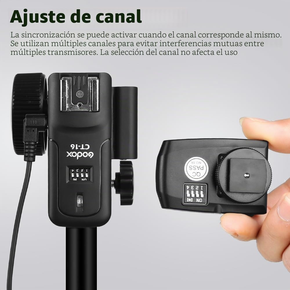 GODOX CT 16 CT-16 Trigger 16 Channels Wireless Radio Flash Transmitter+3pcs Receiver Set Compatible con Canon Nikon Pentax DSLR cámara