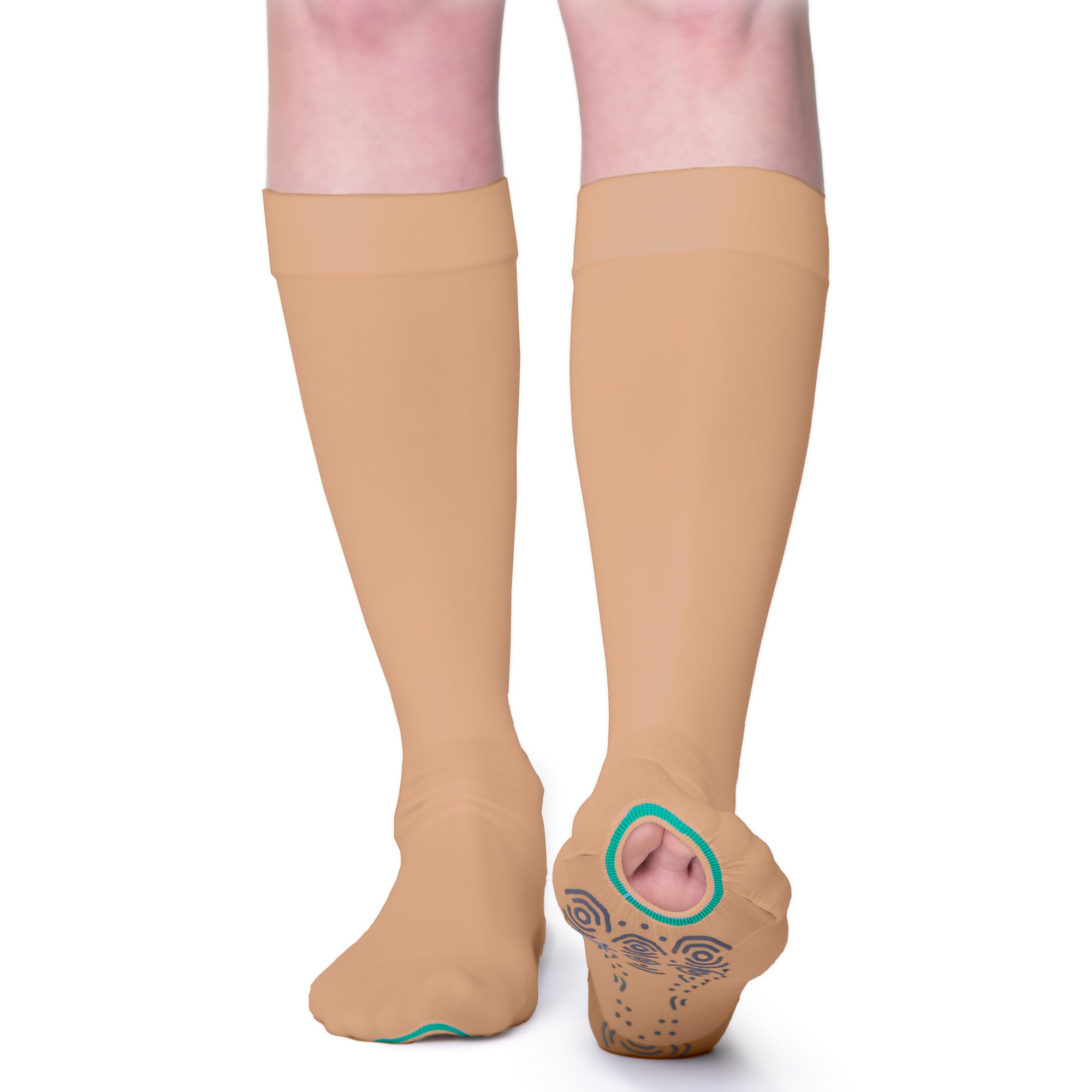 FITLEGS AES Grip, Below Knee - Extra Large - Beige