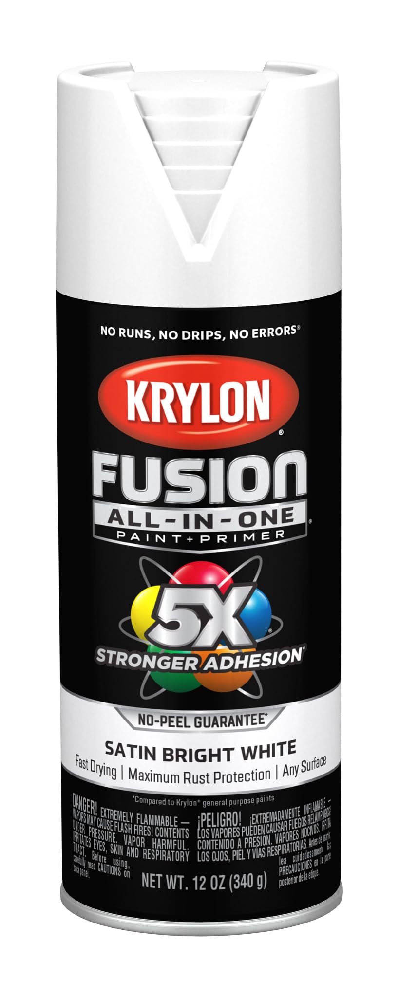 Krylon Fusion All-In-One 12 Oz. Satin Spray Paint, Bright White - 1 Each
