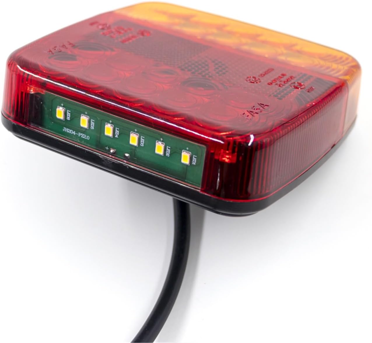 1Set 7 Pin Rear Towing TailLights 12V 24V 10m 26 LED Trailer Universal Brake StopLamp License Number Plate Reflector Waterproof