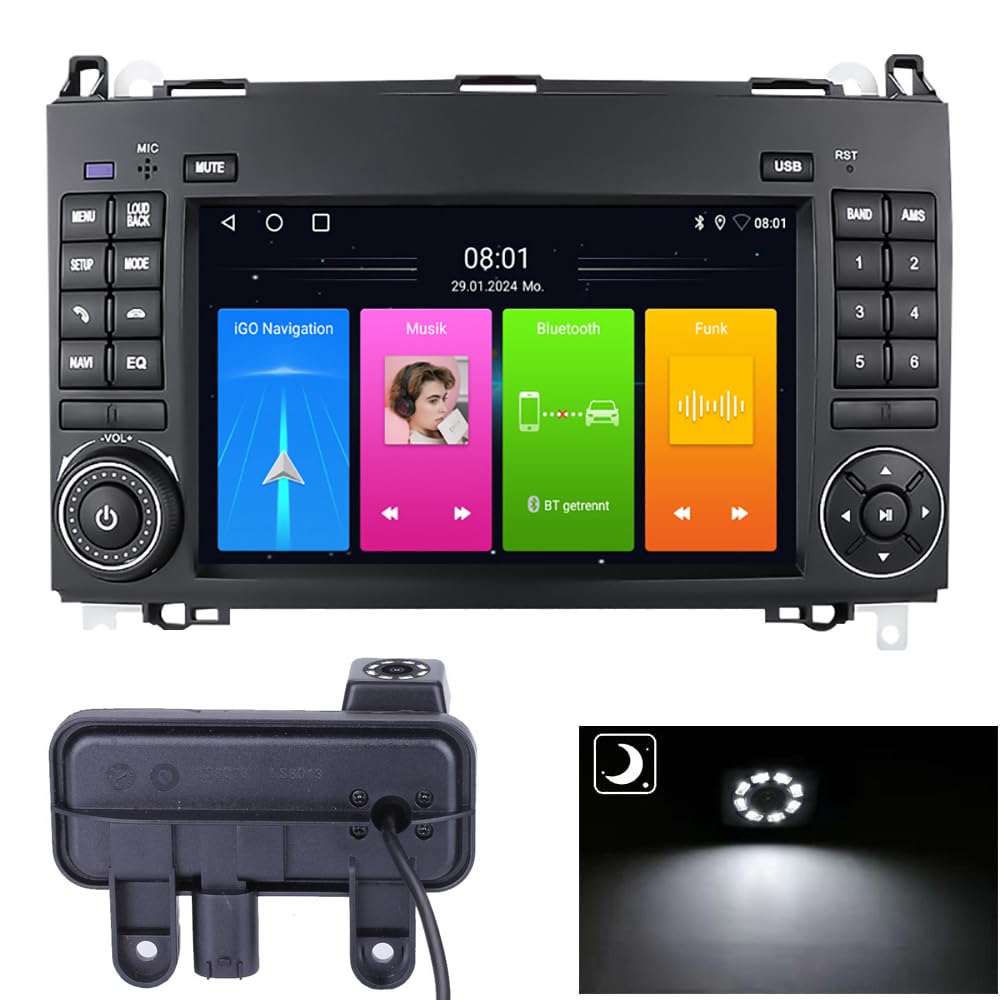 Urządzenie nawigacyjne GPS do samochodu, 7-calowy ekran dotykowy GPS + listwy uchwytu, kamera cofania do Mercedes, Benz klasy A, W169, A150, A60CDi, A170, A180CDi, A200/klasa B, W245, B150, B160CDi,