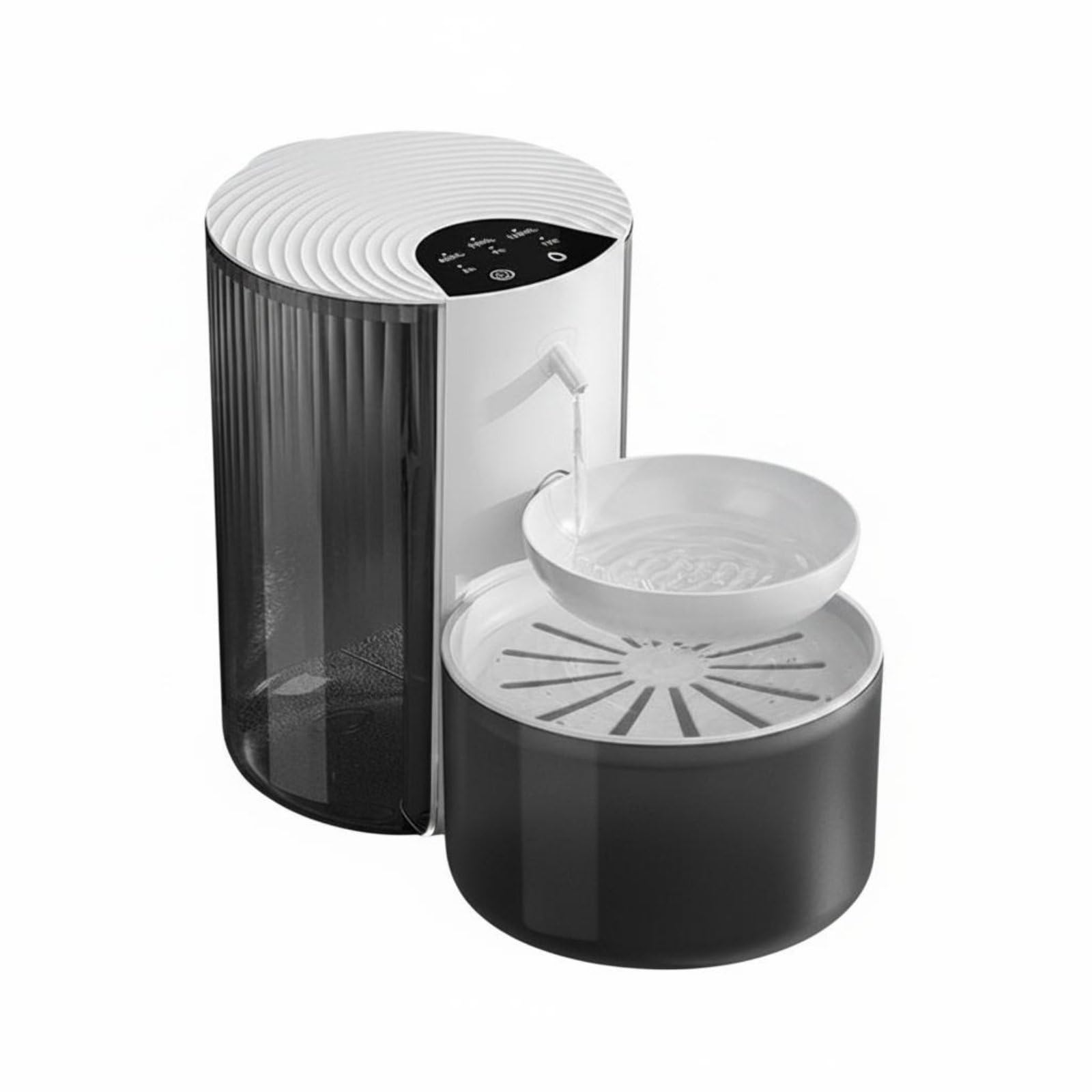 Baoblaze Dispensador Automático de Agua para Gato Fuente Depósito con de Doble Cámara y Circulación Inclinada Material AS Acero Capacidad 3L Apto para Hogar, Color to 6, Fuente De Agua Inclinada