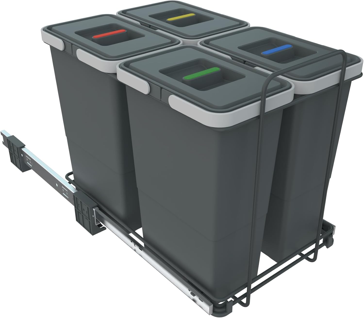 ELLETIPI 1954 Elletipi PF01 34B3 Removable Differential Bin for Base, Plastic and Metal, Grey, 30x45x36 cm