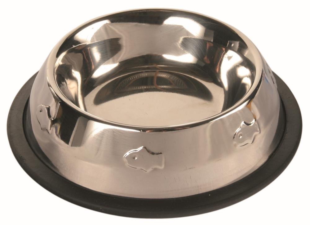Trixie Embossed Stainless Steel Cat Bowl, 0.2 Litre