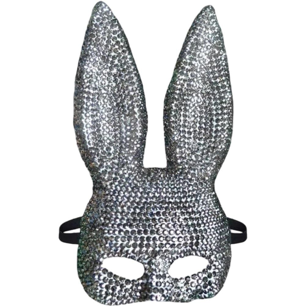 Masque de lapin à paillettes pour dissimuler le visage avec style