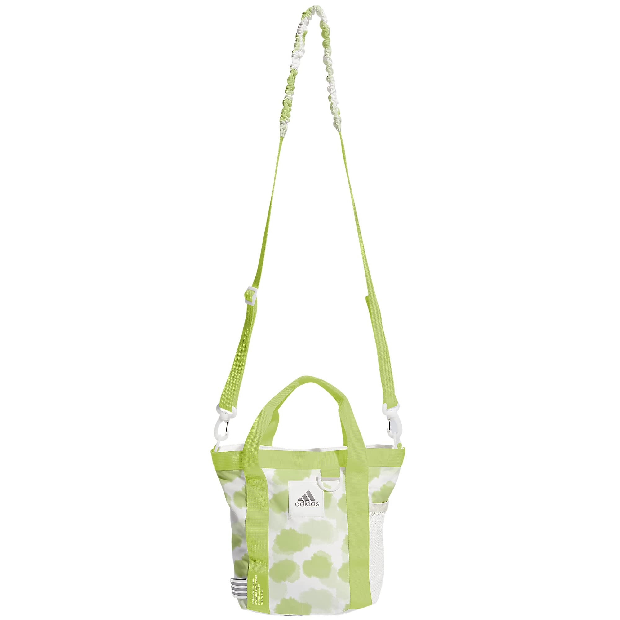 adidasEssentials Mini Tote Crossbody Bag, Pulse Lime-almost Lime Color Wash/Pulse Green/White, One Size, Bag
