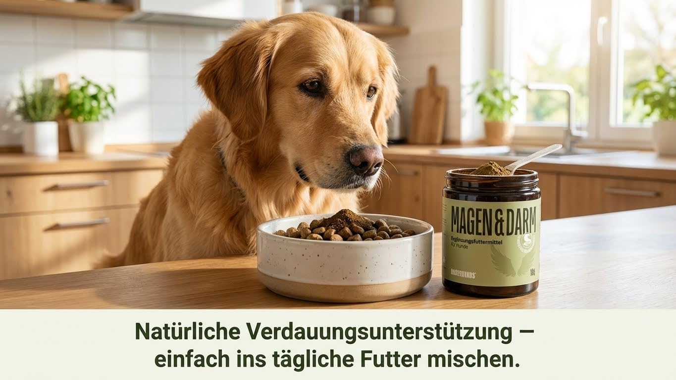 Magen-Darm Pulver Hund | Probiotikum & Präbiotika zur Unterstützung der Verdauung, Darmflora & Immunsystem | Vegan, Sensitiv & Getreidefrei | Made in Germany
