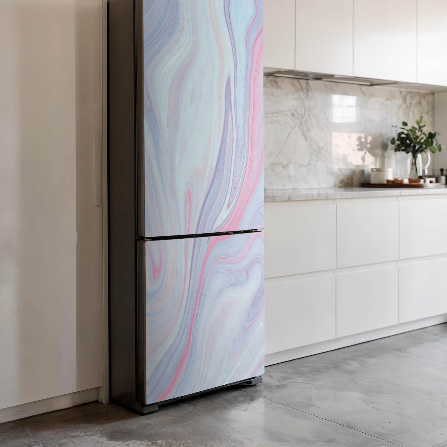 Aufkleber für den Kühlschrank 60x180 cm Matt Dekorfolie Dekoration für Küche in vielen Designs Kühlschrankfolie Selbstklebend Schutz vor Beschädigungen - Abstraktes flüssiges Muster