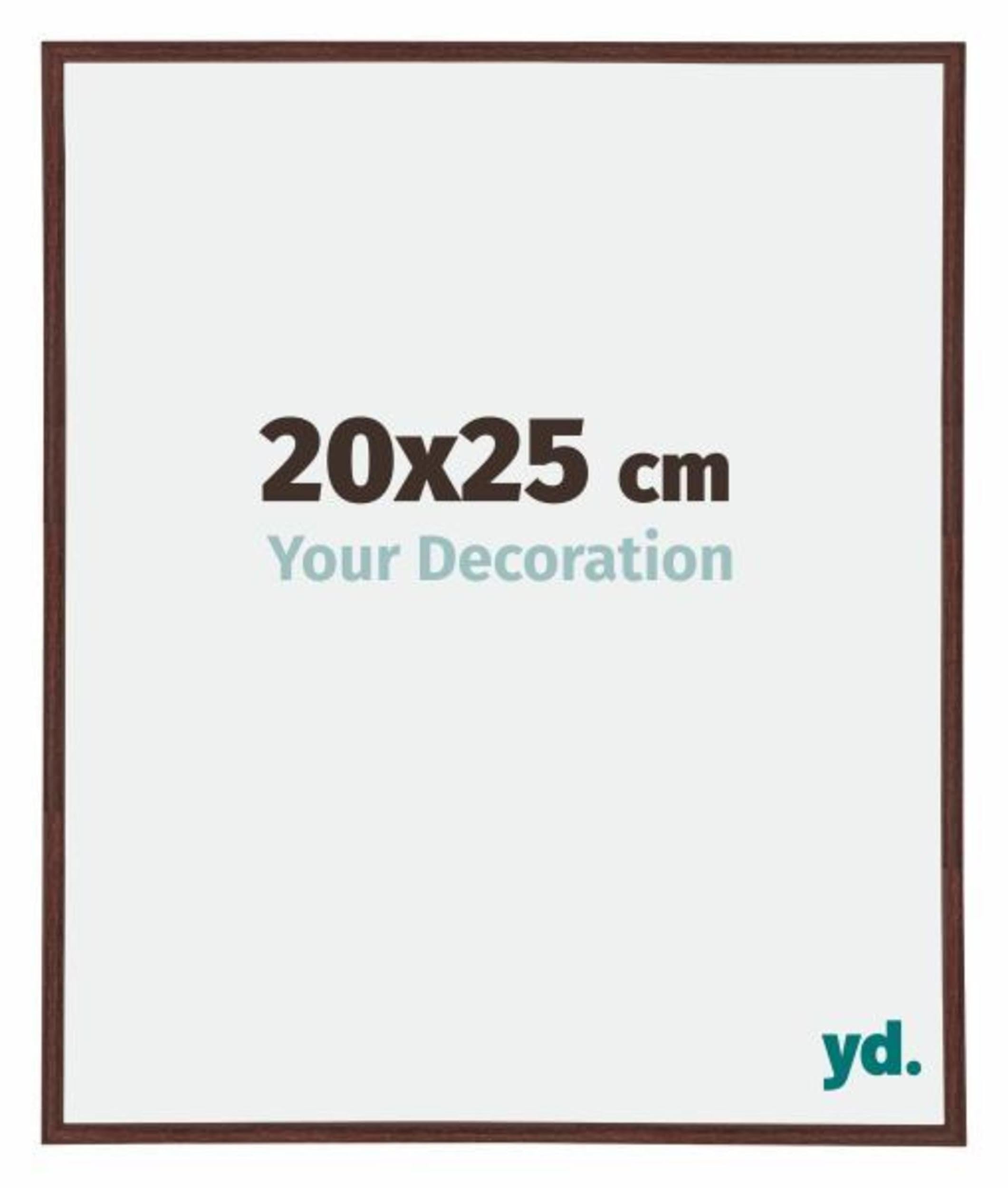 Your Decoration - Picture Frame 20,00x25,00 cm - Brown - UV Resistant Glass Plate - Anti-Reflective -Annecy