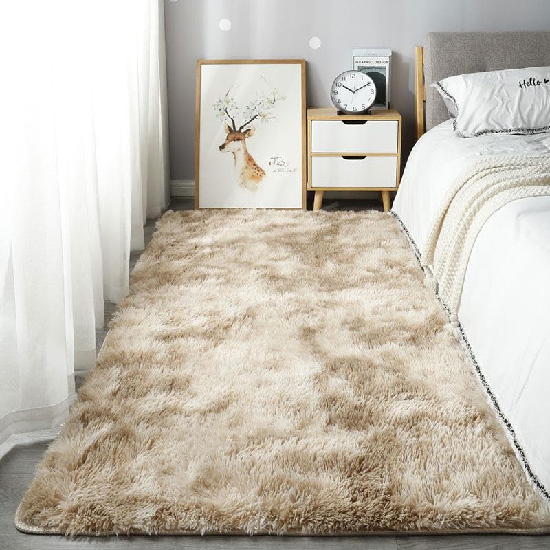 Rugs Living Room Large,Washable Grey Area Rugs for Bedroom, Anti Slip Modern Super Soft Thick Pile Small Fluffy Shaggy Rug Non Shedding,7,60 * 110cm
