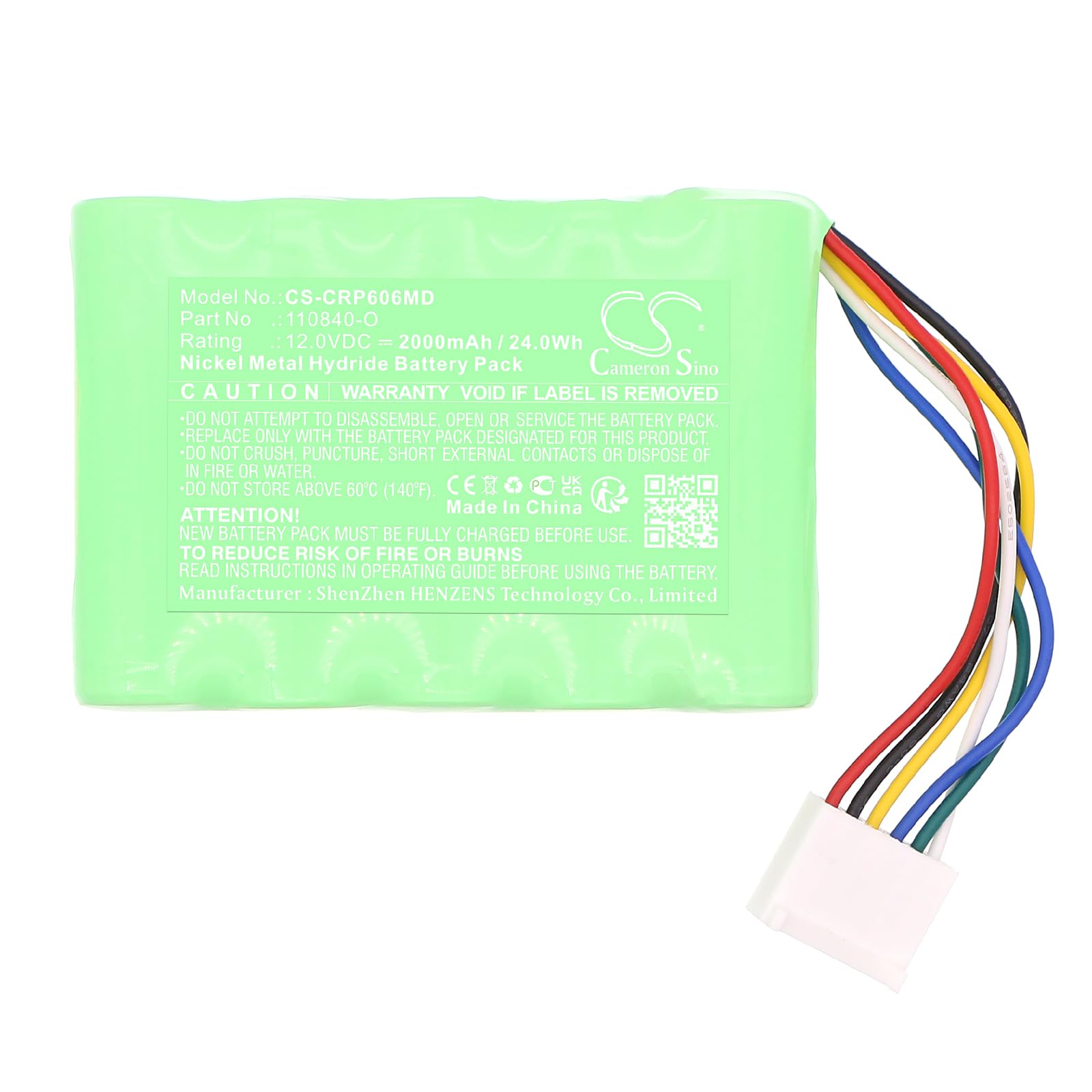 TECHTEK Batteria 2000mAh compatibile con [Codan] Argus 606 S Syringe Pump, Argus infusion pump 606 sostituisce 110840-O, 601260