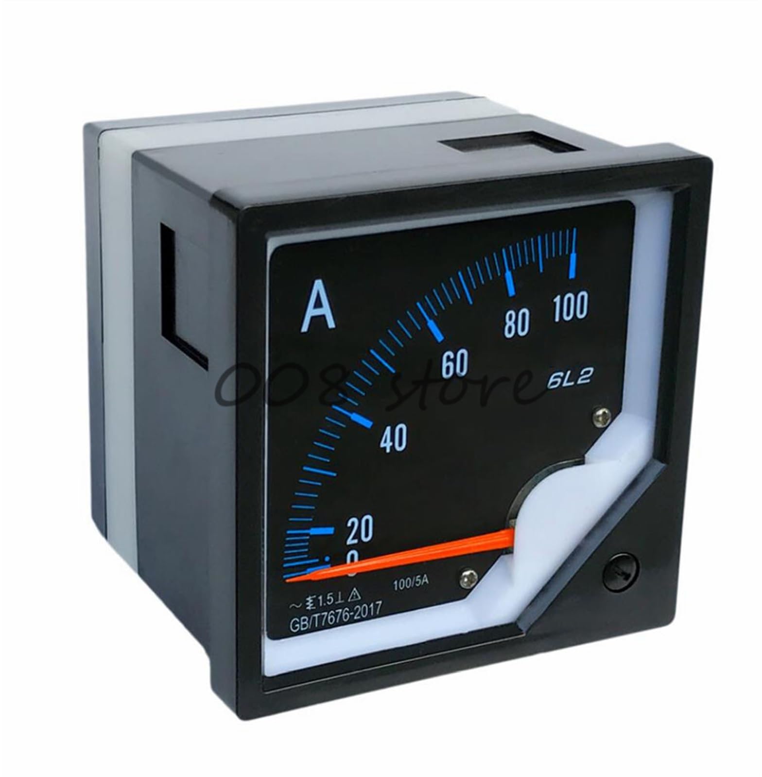 Ampèremètre analogique à pointeur 6L2-A, 80mm X 80mm, AC50/5A AC100/5A AC2000/5A AC3000/5A, Type pointeur AC, 1 pièce(AC 2000 A)