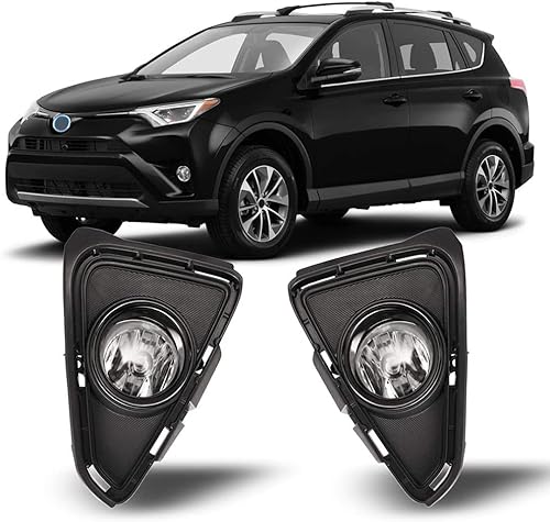 CPW Conjunto de luces antiniebla compatible con Toyota RAV4 2016-2018, par de luces antiniebla de conducción de lente transparente, juego de disponible en Yaxa Peru