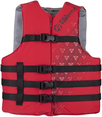 Full Throttle Adult Universal Ski Vest, Universal, Red