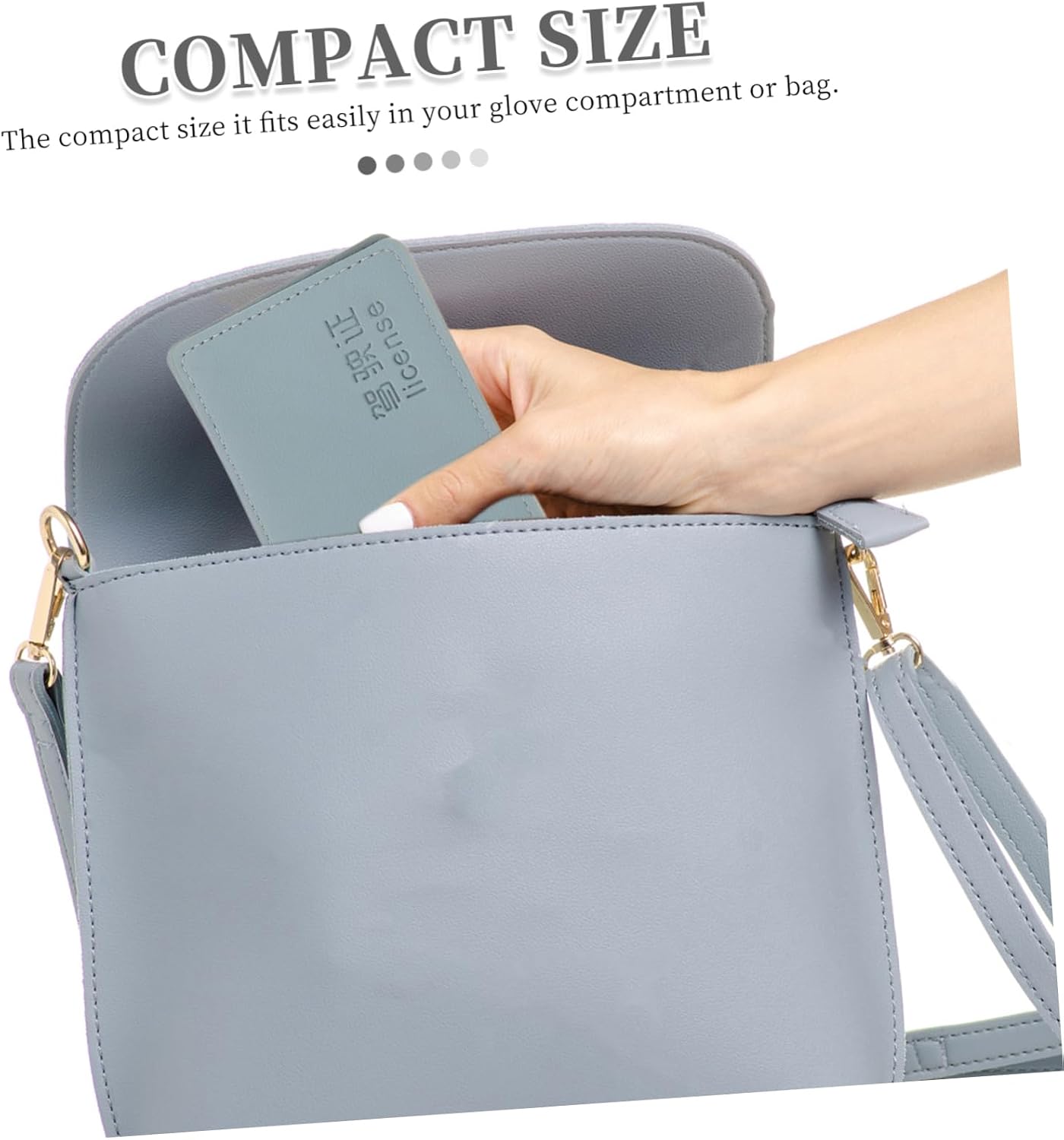 3pcs Drivers License Holder Car Registration Wallet PU Leather