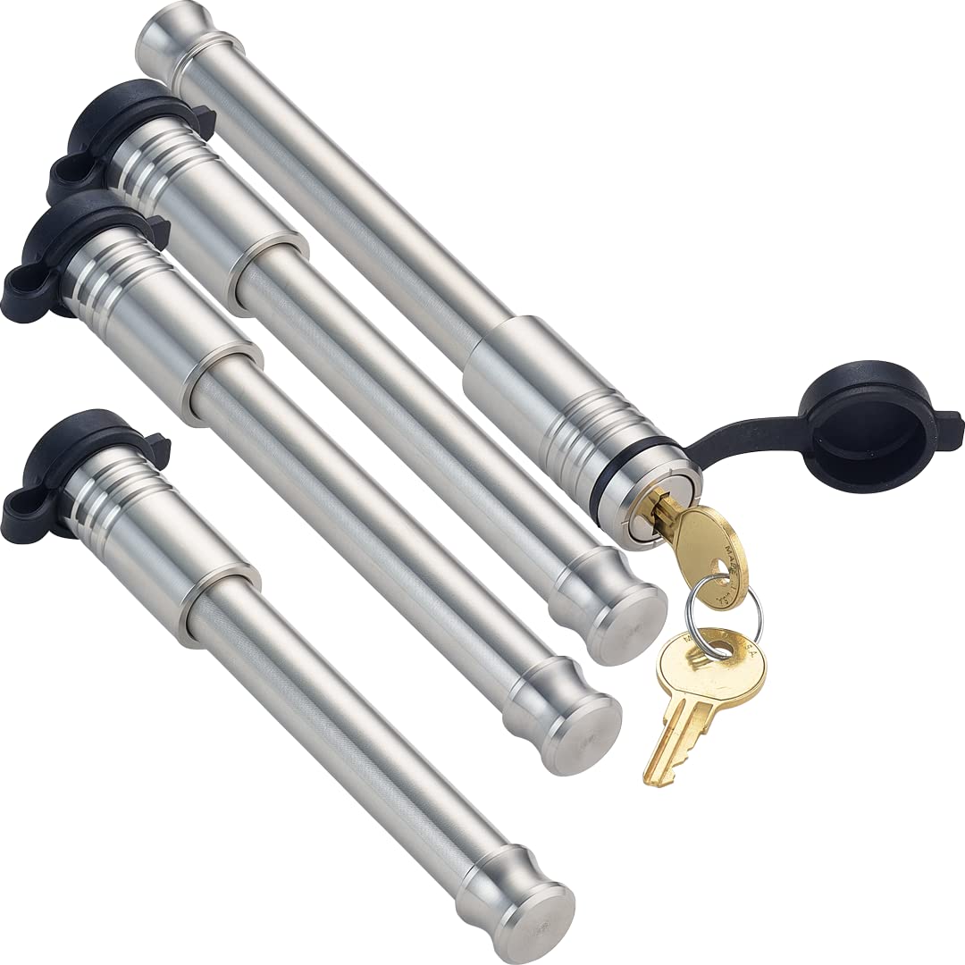 InfiniteRule Security61776 | 4 Pack Mixed 3.0 - Keyed Alike, Hitch Locks (Fits: B&W Hitch - 2.5" Tow and Stow - 14,500 LB in a 3" Receiver)