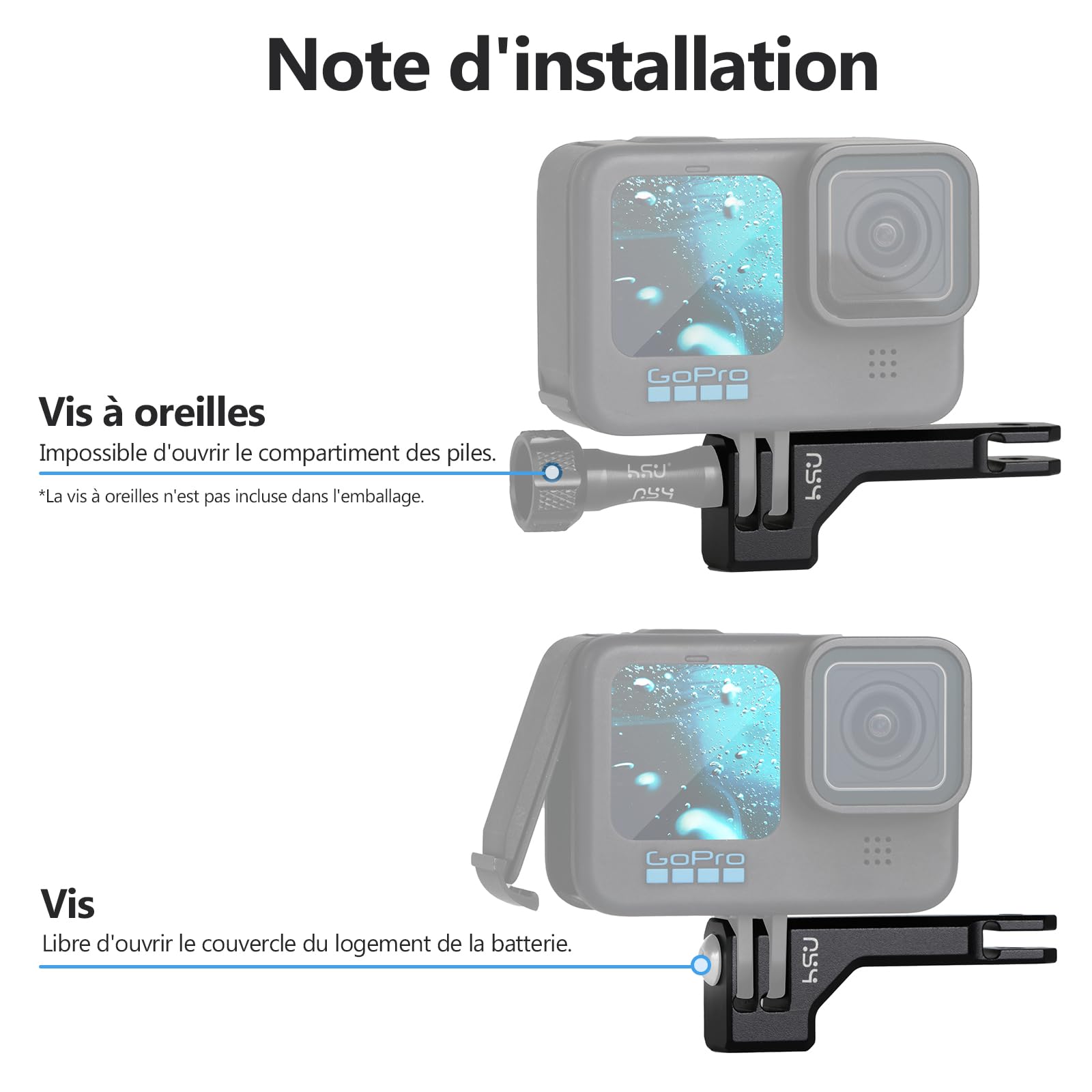Adaptateur De Direction Coudé à 90 Degrés Avec Vis à Pouce Pour GoPro