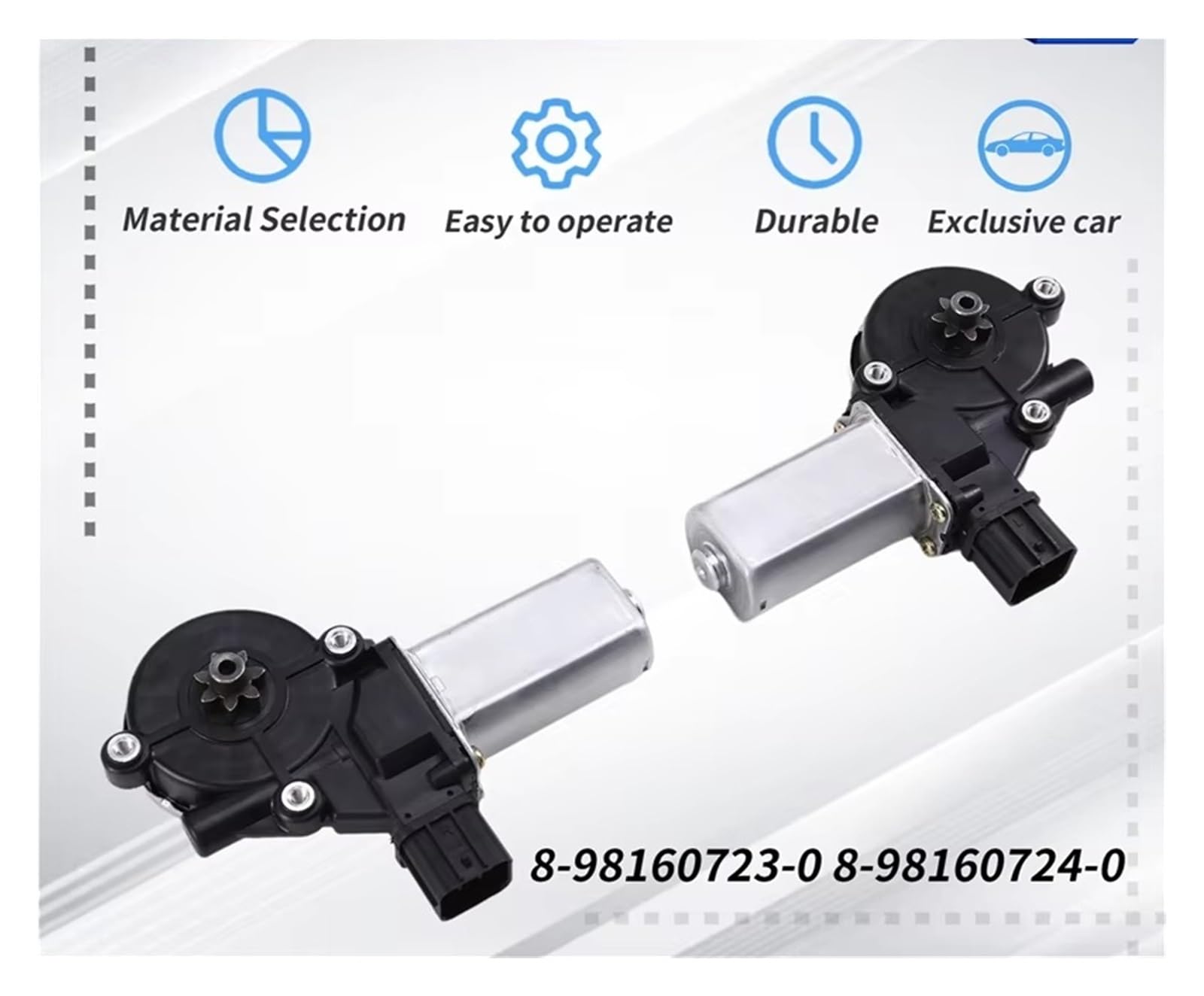 Meccanismo Alzacristallo elettrico 8-98160723-0 Motore Alzacristalli Elettrico Anteriore Per Auto Per Isuzu Per DMAX 2012-2019 8981607230 8981607240 Ricambi 8-98160724-0