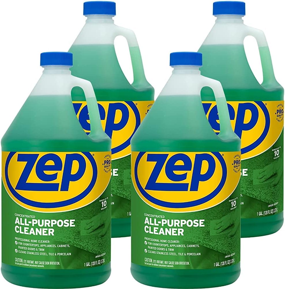 Concentrated All-Purpose Cleaner and Degreaser - 1 Gallon (Case of 4) - ZU0567128 - Cuts Through Grease, Grime and Dirt With Ease, For Professional. Commercial and Household Use