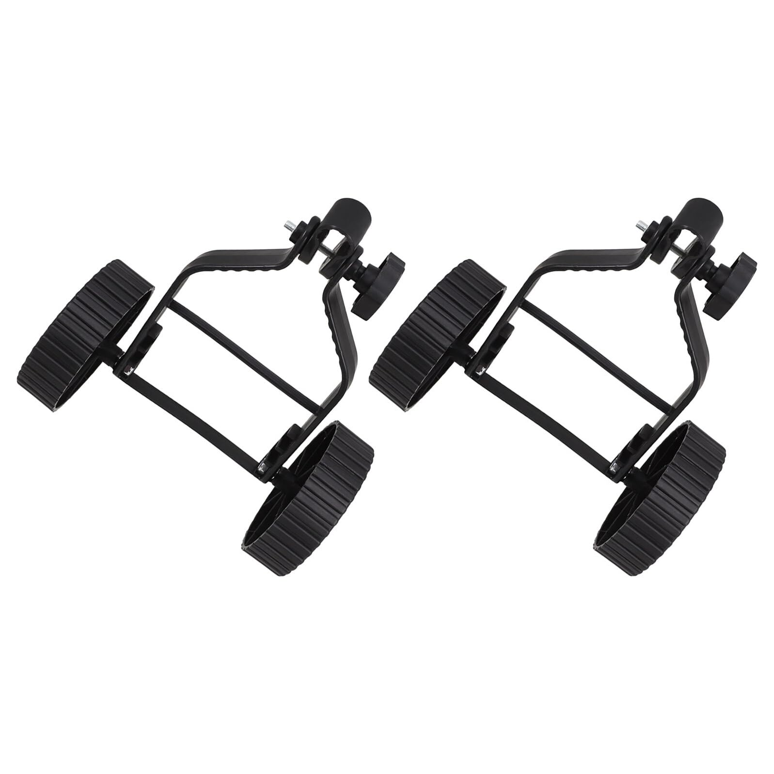 2 Piezas Ruedas Auxiliares para Cortacésped Ruedas Soporte Resistentes con Amortiguación de Vibraciones para Desbrozadora y Accesorios de Jardín Negros Aumento de Tracción y