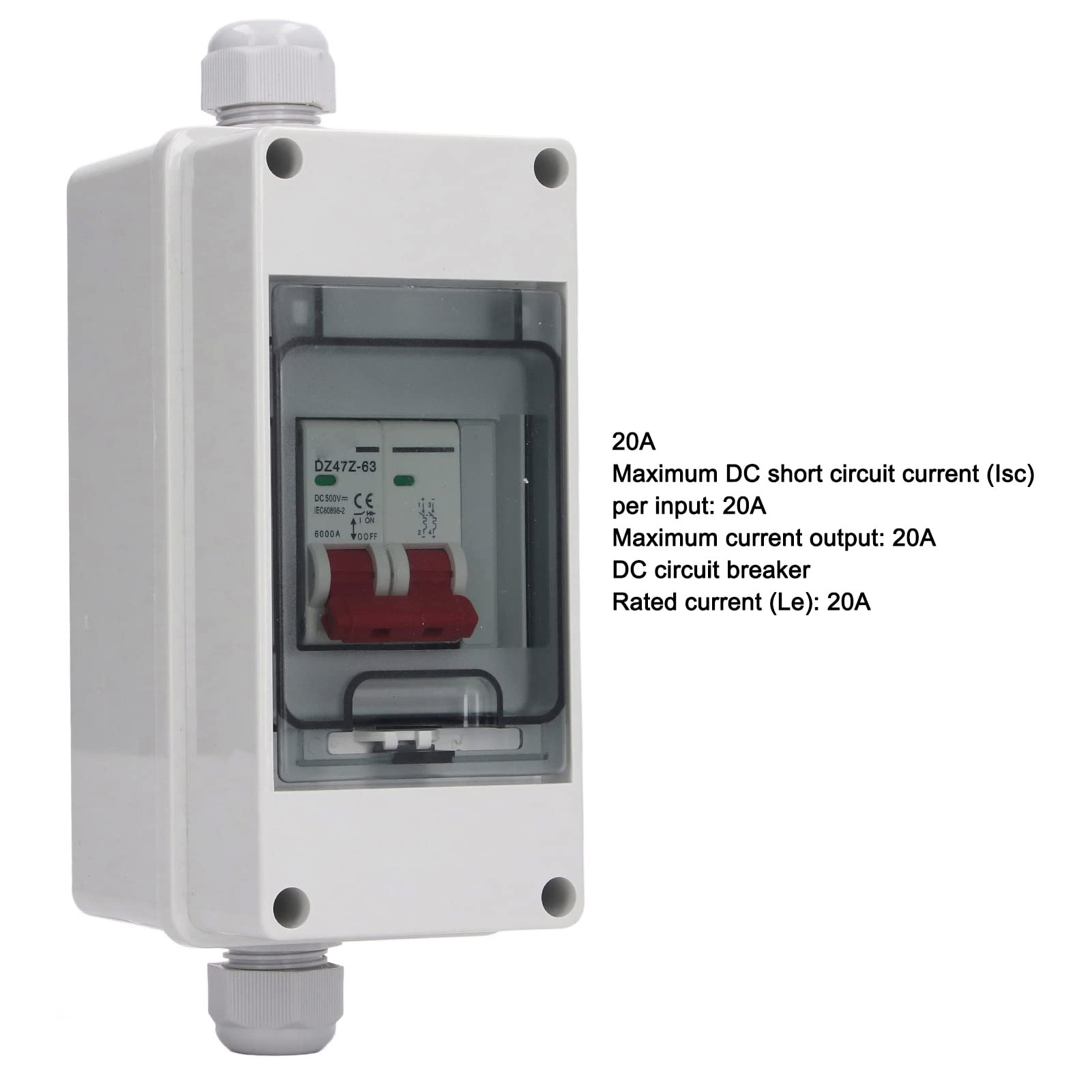 Interrupteur Sectionneur Photovoltaïque 500V, IP65 étanche, pour