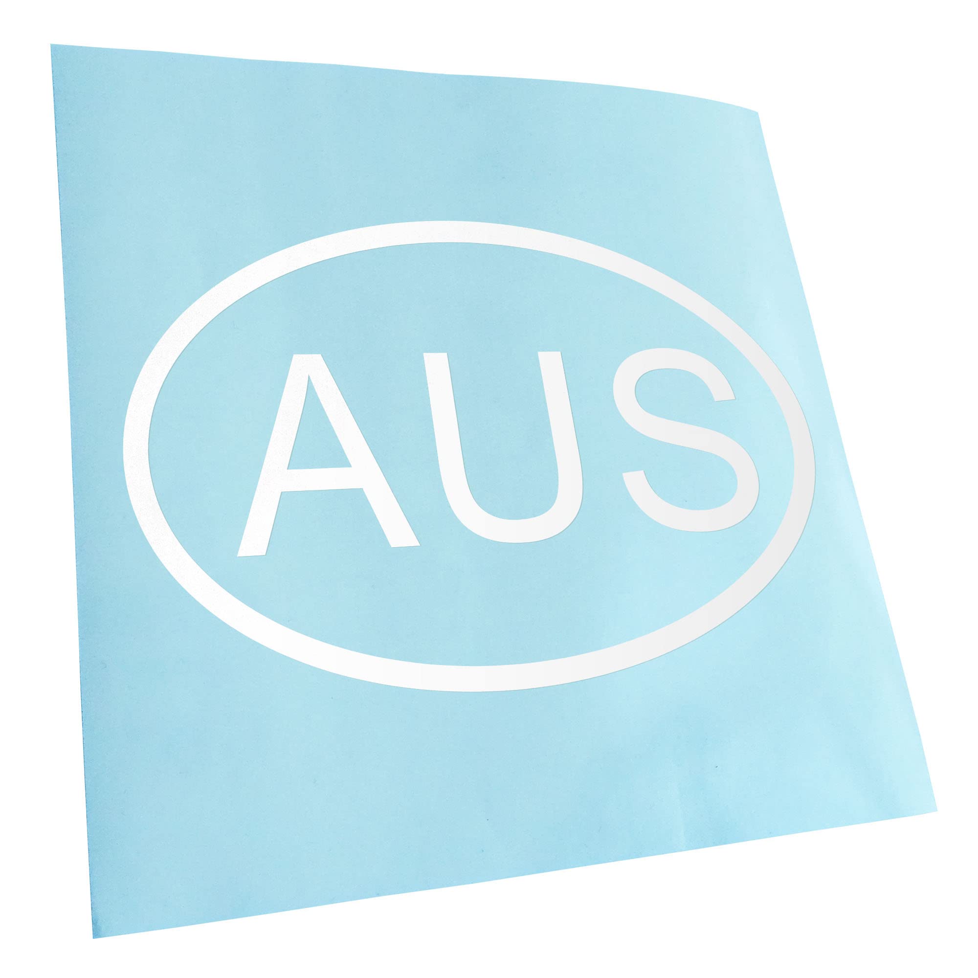 Kiwistar - Car Sticker - White - 50 x 33 cm Australia AU - Rear Window Car Sticker Weatherproof for Car Truck Moped Truck - Sticker Exterior Self-Adhesive Tuning Accessories for Window Vehicle Window