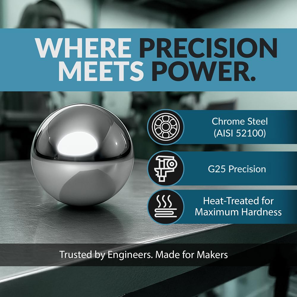 3-1/2" Inch Chrome Steel Bearing Balls (G100 Precision - AISI 52100)