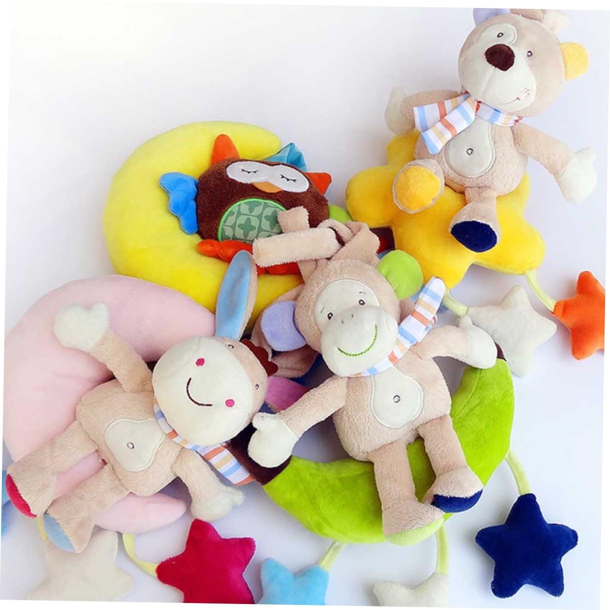 BESTonZON Jouet De Poussette 2 Pièces Jouet de Berceau pour bébé Jouets pour bébé Poussette Jouet Copier Pendentif de Jouet De Poussette pour