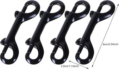 Miniatura 2 de Weenkeey 4 ganchos de doble extremo para perno de aleación de zinc, clips de cadena de gatillo de metal resistente para mascotas, correa de perro,