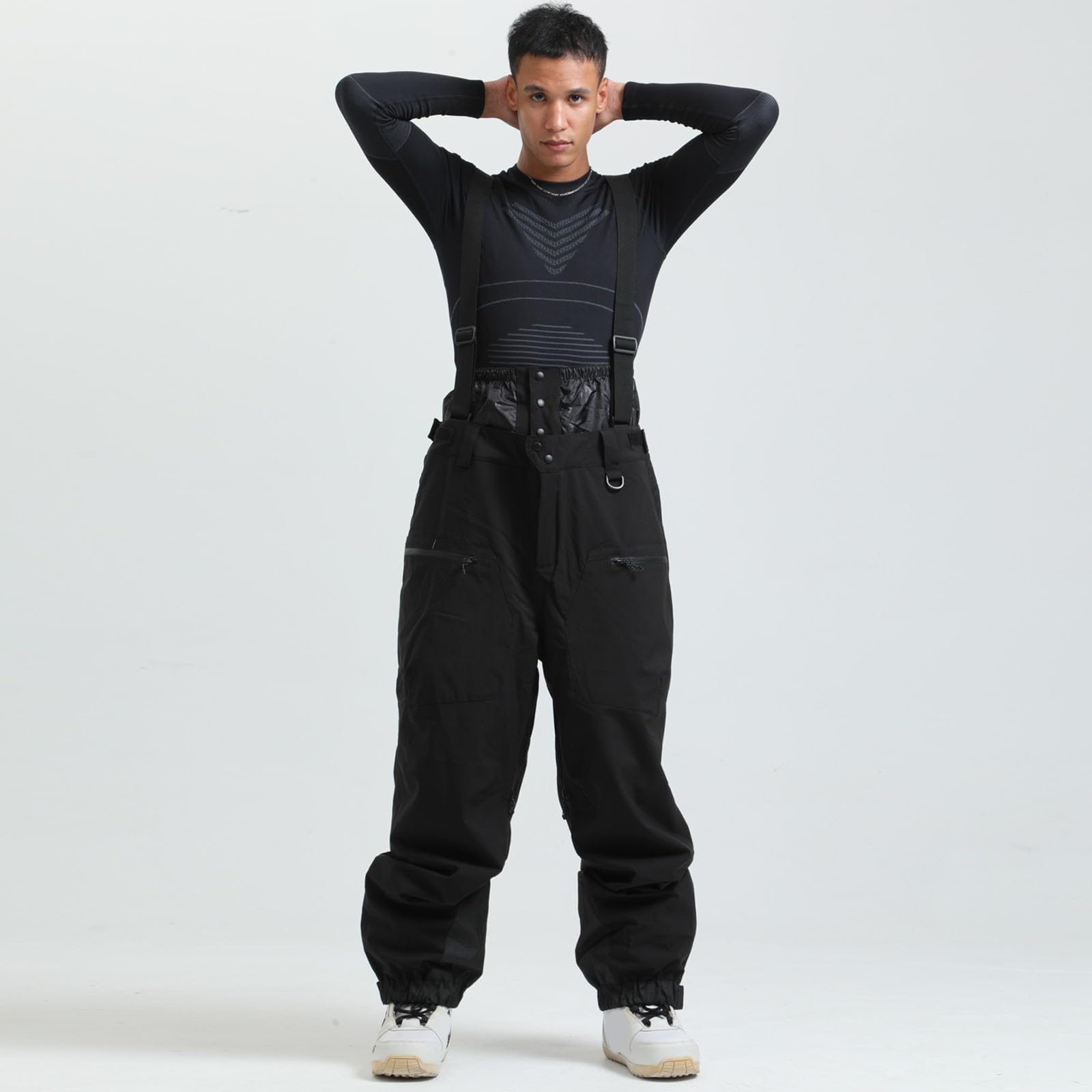 Skihose Herren Langgröße Wasserdicht Schneehose - Winter Winddichte Ski Hosen Für Männer Warme Gefütterte Snowboardhose Mit Verstellbarer Träger Ski Hose Skilanglaufhose