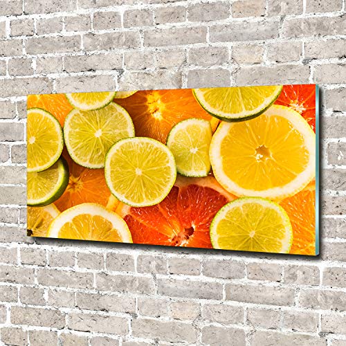 Tableau plexiglas orange agrumes 140x70 Tulup déco - 3