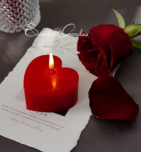 Miniatura 5 de Vela aromática con aroma a corazón, cera de soja, vela romántica decorativa para el día de San Valentín, boda, regalo de cumpleaños, ideal para